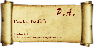 Pautz Azár névjegykártya